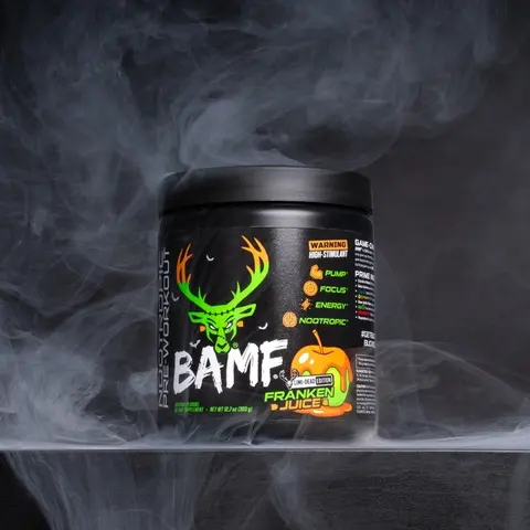 Bucked Up BAMF Pre-Workout [30 Servings] Supplement Fitness High-Stim Nootropic Powder with 333mg Caffeine for Energy & Focus - Optimum