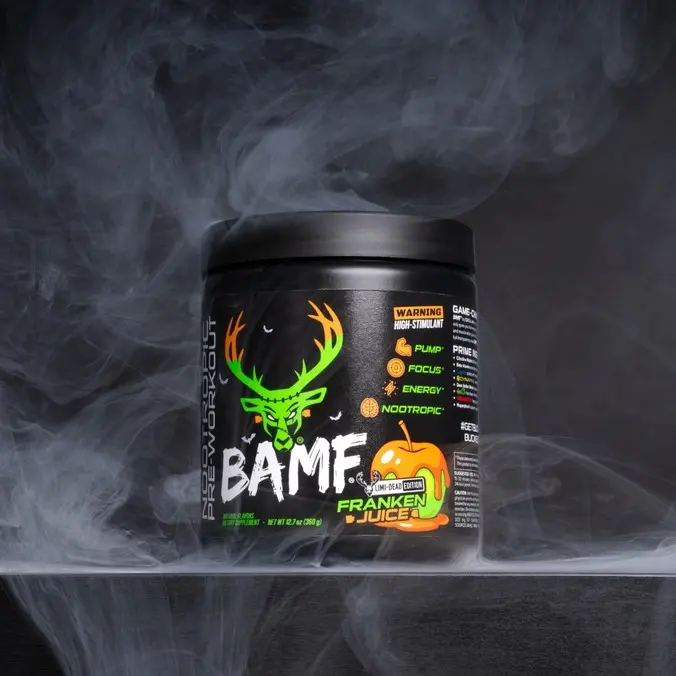 Bucked Up BAMF Pre-Workout [30 Servings] Supplement Fitness High-Stim Nootropic Powder with 333mg Caffeine for Energy & Focus - Optimum