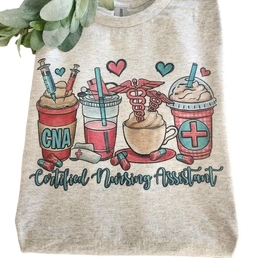cna shirt valentine's day healthcare cute trending certified nursing assistant Short sleeve tshirt