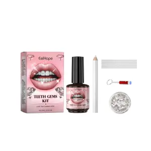 Eelhope fashionable Teeth decoration, drill teeth, drill teeth ornaments, and fashionable teeth strips create a DIY smile decoration set