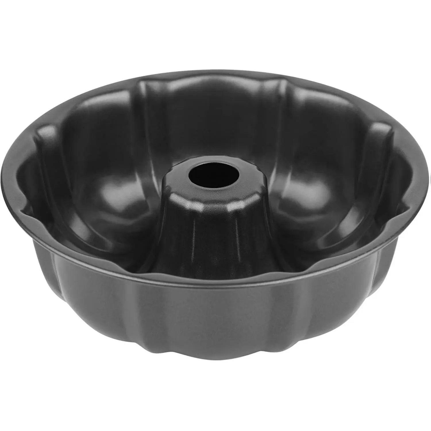 9.5-in Non-stick Heavy-duty Carbon Steel Round Fluted Tube Bundt Cake Pan, Sturdy Kitchen Oven Bakeware Mold for Baked Monkey-themed Baking Projects