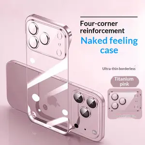 Electroplated Transparent HD Lens Film for IP17/16/15/14/13 Pro Max Ultra-thin Borderless Protection Clear Case outdoorfun