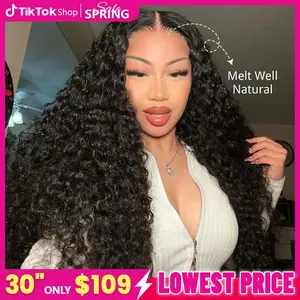 Glueless Wig Human Hair Deep Wave 6x4 5x5 9x6 Pre Cut Lace Wig Human Hair Ready To Wear Lace Closure Wigs for Women Transparent Lace Front Wig #WeeklyDeals