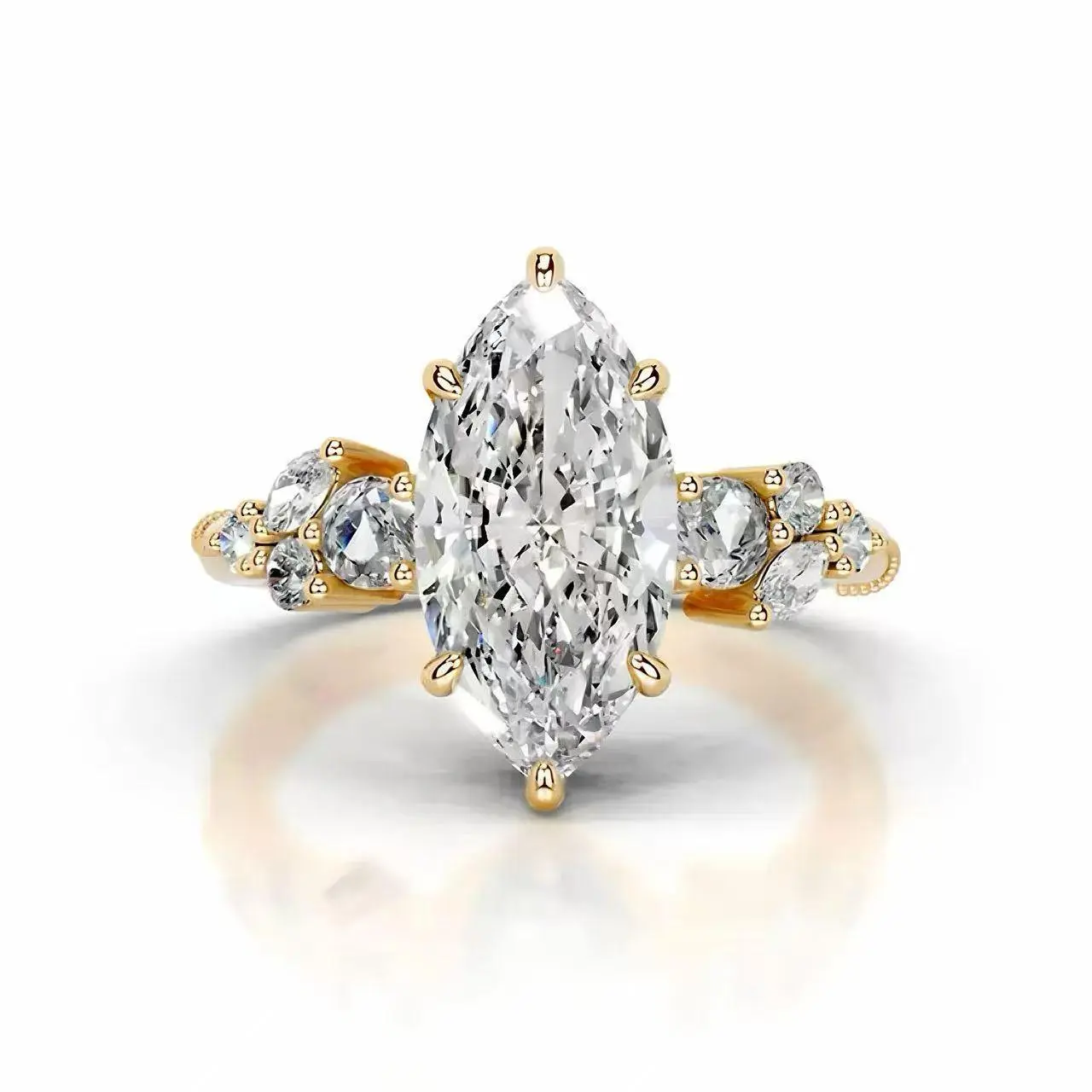 Lab-grown diamond 11052, 5 ct,  D-VS1, Radiant cut lab-grown diamond  ring, IGI, light luxury premium feel, versatile for everyday wear, engagement/proposal diamond ring, S925