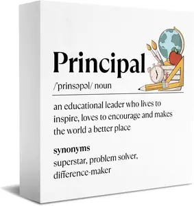 Principal Appreciation Gifts Thank You Gifts Assistant Principal Gifts Farewell Gifts Retirement Gifts for Principal Principal Sign Desk Decor 5 x 5 Inch
