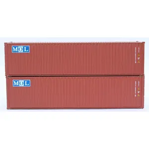 Jacksonville Terminal Company 405086 MOL brown w/ MOL initials Logo 40' HIGH CUBE containers with Magnetic system, Corrugated-side. JTC # 405086, N Scale