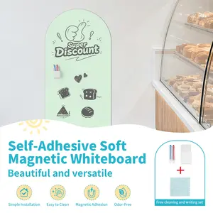 Light Magnetic Wall Decal, Smooth Writing Surface, Strong Adhesive, Ideal for Learning & Playrooms, Universal Setting, Self Adhesive Stickers