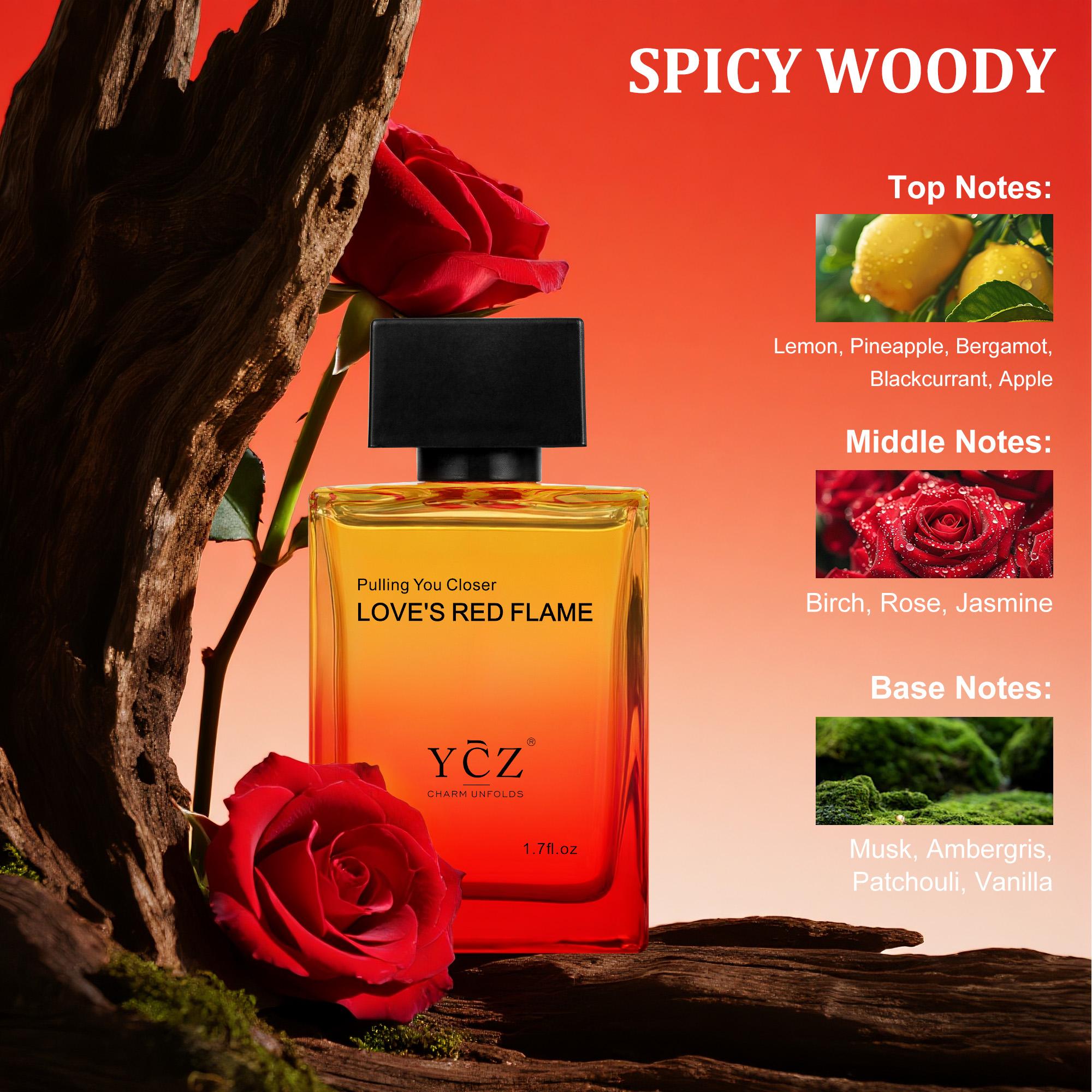 YCZ Triple Scent Journey: 3 Perfumes for Every Vibe - Marine Freshness, Gent Sophistication, Passionate Heat - Long-lasting Formula, Cruelty-free & Vegan-friendly - Aromatic Woody Couples Fragrance Bundle