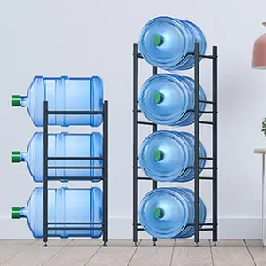 5 Gallon Water Jug Rack, Water Jug Holder Stand Organizer for 5 Gallon Bottles, Detachable Water Storage Shelf Rack for Home, Kitchen, Office, Pantry (3-Tier/4-Tier/6-Tier)