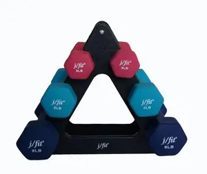 Jfit  32 lbs. Dumbbell Set With Rack