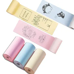 Label Thermal Paper 3 Rolls 57mm Self Adhesive Waterproof Tear Resistant for Wireless Study Notes Photos & Printers Office Home Use No Ink Needed Clear Printing