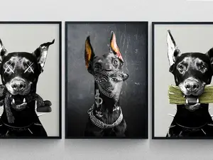Doberman luxury wall art Print Wall Art,Unframed for Home Decor