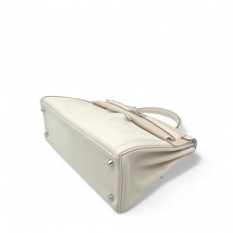 Pre-owned HERMÈS Leather tote bags Hermes Horse Shoe Lakis Kelly 32 Swift 10 Craie (jd0817a0) [Deposit 1] [Full Price $53000]