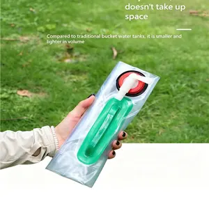 Folding water bag takes up no space, 20L outdoor portable water bucket, dedicated water storage bag for outdoor camping and weekend family picnics, can be used for washing hands, dishes or food outdoors, comfortable and durable without breaking