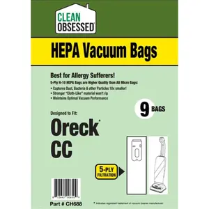 Oreck CC Vacuum Cleaner Bags 9 Pack