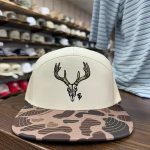 Deer Skull 7-Panel Hat Duck Camo