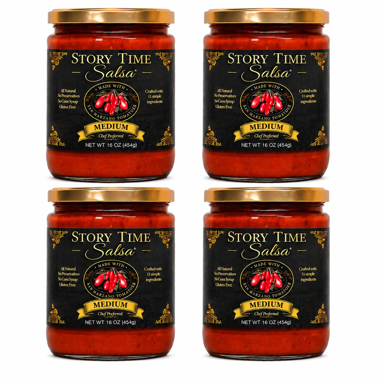 Medium Story Time Salsa 4 Pack
