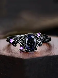 Elegant Oval Artificial Crystal Rings for Women, Vintage Crystal Ring, Stackable Design Bride Engagement Ring, Elegant Fashion Rings, Perfect Birthday Anniversary Gift, Daily Wear Jewelry for Her, Unique Rings, Statement Rings