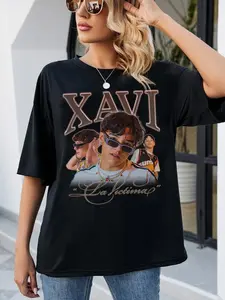 XAVI vintage look t-shirt playera regional mexicano| XAVI Tshirt Mexican Corridos musica la diabla Merch La victima latino