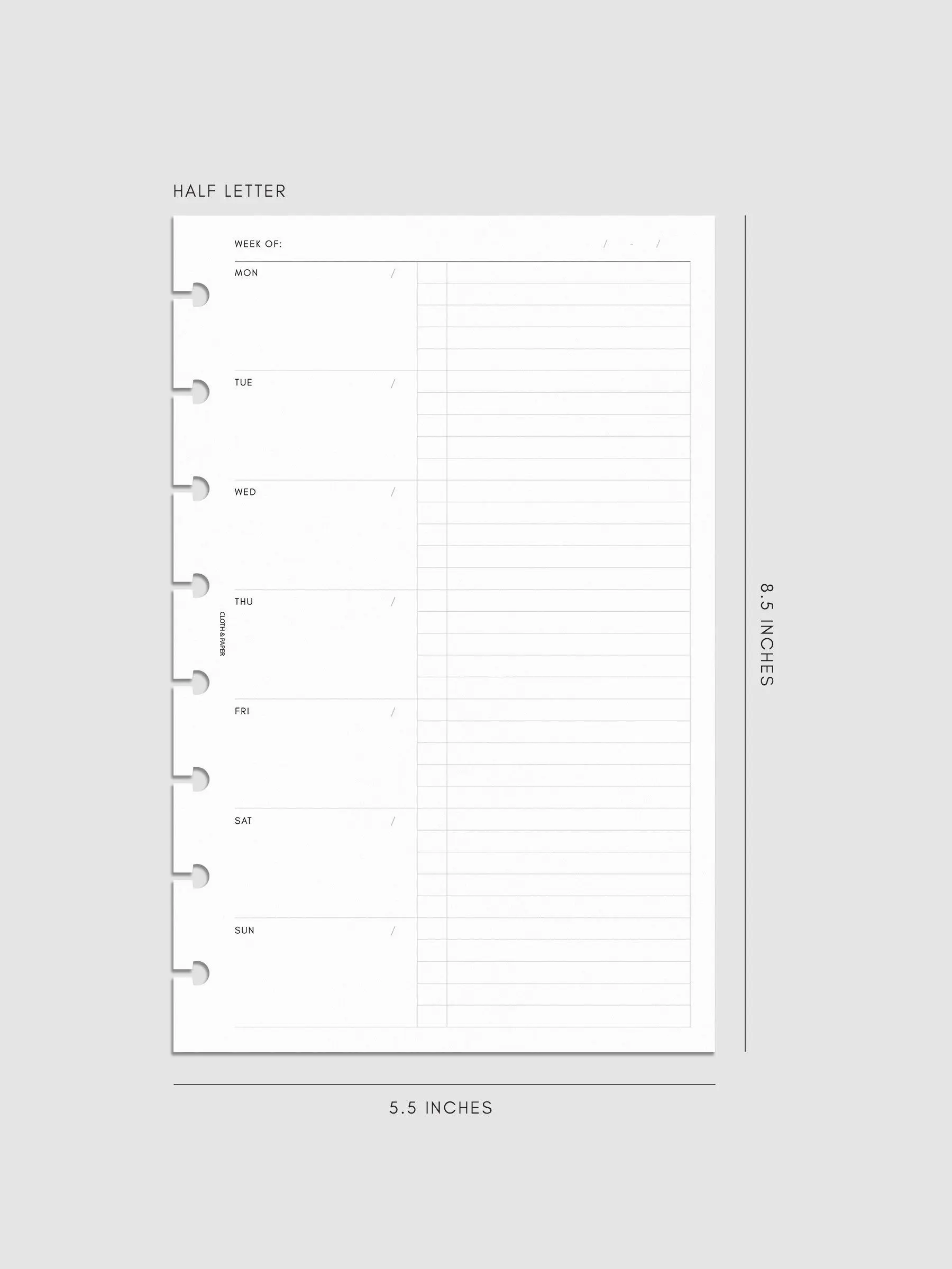 Half Letter 8-Disc Punch