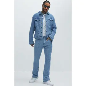 Warsaw Stacked Slim Flare Jeans - Light Blue
