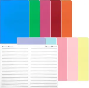 BESARME 10 Pcs A5 Lined Notebook Bulk, A5 Journaling Notebooks End of Year Gifts for Students Colorful College Ruled Notebooks for School Supplies, 8.3x5.5 Inch