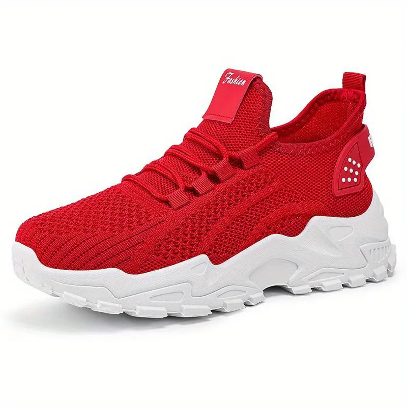 Women's Knitted Trendy Stylish Slip-On Casual Sneakers - Lightweight Breathable Athletic Sneakers with Cloud-Soft Sole, Fabric Upper, Versatile for Daily Styling with Dresses, Trendy Sneakers