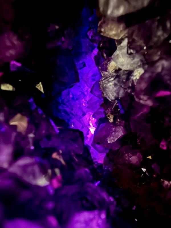 Natural Brazilian Amethyst Geode Standing Egg 10" Polished Agate with Custom Hardwood Display Stand for Home Decor at 8lbs | purple crystal natural amethyst supplier