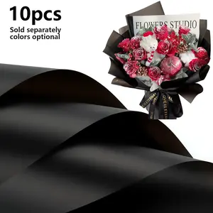 High-End Matte Paper Packaging, 10pcs Solid Color Floral Wrapping Paper, Ideal for DIY Crafts, Bouquet Gifts, Special Occasions