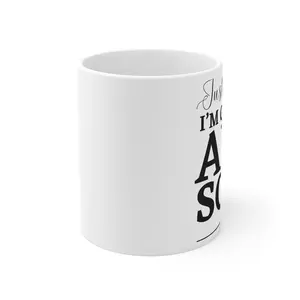 Motivational Ceramic Mug, Gift Idea, Coffee Cup, Today I'm Gonna Be Awesome, Affirmation Drinkware, Positive Quote Mug Glossy Tumbler