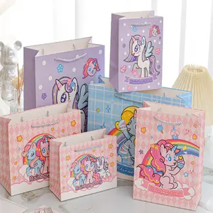 12pcs Mini Horse Handle Bags Gift Bag, Perfect for Birthday Parties, All-Year-Round Use, Ideal for Storing Items