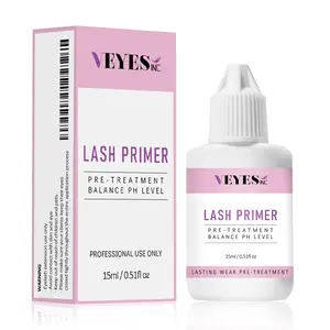 VEYELASH Lash Primer for Eyelash Extensions 15ml Professional Use Only Easy to Removes Proteins and Oils Increase Adhesive Bonding Power