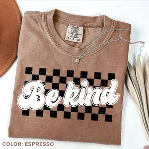 Comfort Colors Be Kind Teacher Shirt, Choose Kindness Graphic Tee, Positive Quote Back to School Top, Cute Elementary Teacher Outfit, Inspirational Teaching T-shirt for Women, Kindness Classroom Shirt Gift For Women