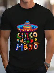 100% Cotton Cinco De Mayo Mexican Fiesta 5 De MayoT-Shirt Women's Men's Graphic Tee Crew Neck summer vacation Tops