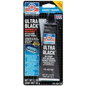 PERMTX-LOCKT 82180 Ultra Black Maximum Oil Resistance RTV Silicone Gasket Maker- 3.35 Oz.