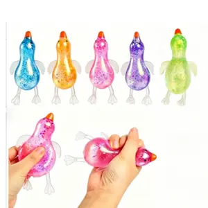 Cute Duck Squishy Sugar Stress Ball, Soft Duck Stress Relief Sugar Ball Toys and Moldable Slow Rise Relaxing Sensory Fidget Stress for Anxiety Relief