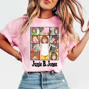 Junie B Teacher T-Shirt Sweatshirt Hoodie, Junie B Jones Shirt, Gift For Teacher, School Theme Shirt, Kindergarten Teacher Shirt, Teacher Sweatshirt, First Grade Teacher Shirt, Children's Character Affirmations Shirt, Teacher Appreciation Gift