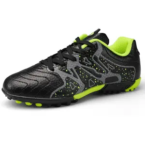 Kids Indoor Outdoor Turf Athletic Lace Up Soccer Cleats for Boys Girls