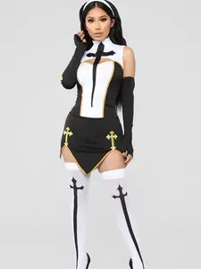 Bad Habits Nun 4 Piece Costume Set - BlackCombo