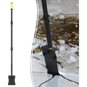 Metal Snow Shovel 58'', Heavy Duty Ice Scraper for Driveway, Snow Ice  Shoveling Tool with Thickened , Ice Shovel for Sidewalk Ice Removal, Flat Shovel Floor Cleaning Scraper
