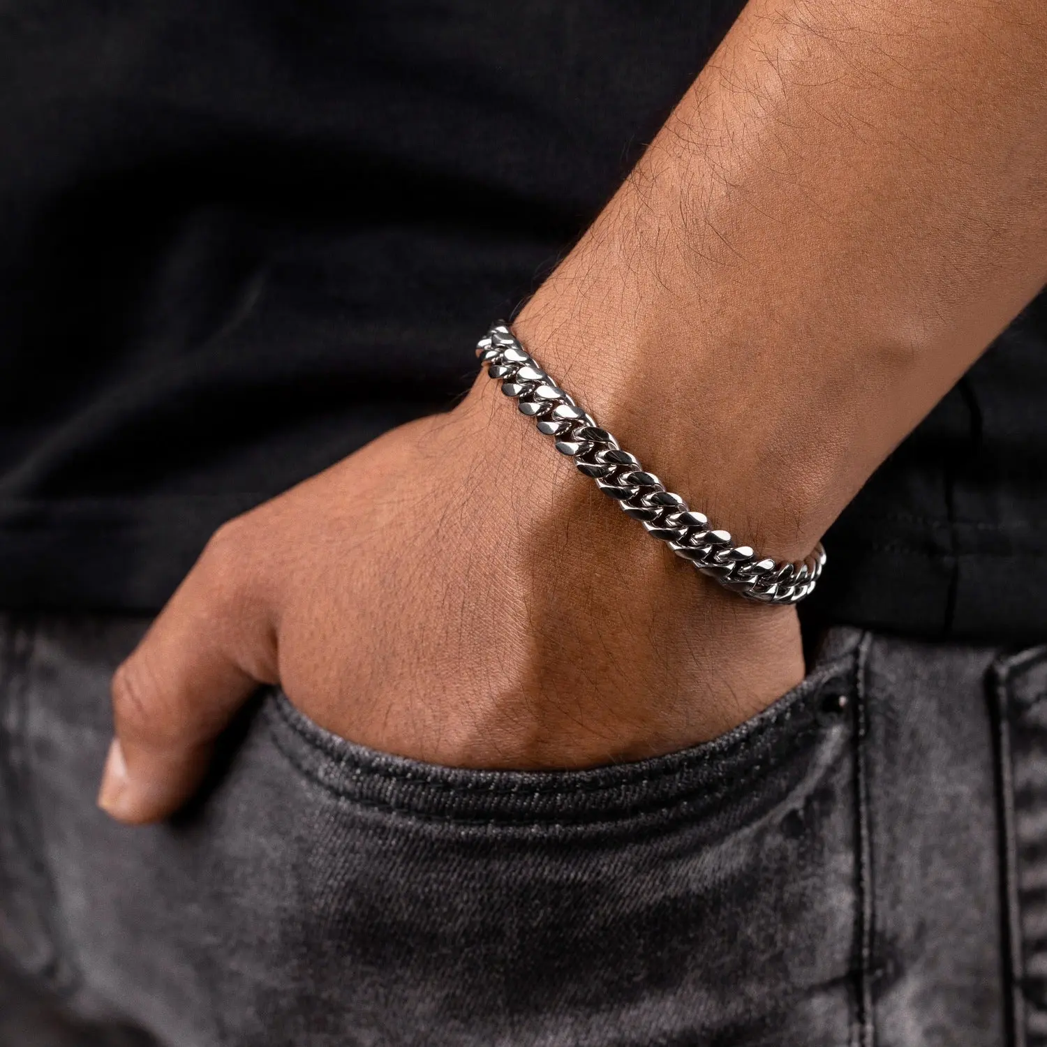 GLD 8mm Miami Cuban Link Bracelet in White Gold - Perfect Gift #TikTokShopBackToSchool