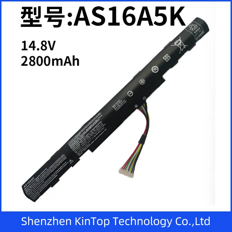 14.8V 2800mAh As16A5K Black Laptop Battery for Acer E5-475g523G576g774G N16q1 N16q2 Replacement Battery Li-ion Battery