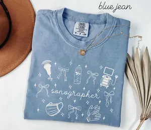 Sonographer Comfort Colors Shirt • Coquette Ultrasound Tech Work Tshirt • Sono Tech Gifts • Ultrasound Technologist Tee • Radiology Gift Fabric Top