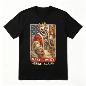 Make Comedy Great Again Tank Top, Funny Political Satire Graphic Tee, Casual Streetwear for Men & Women, USA Themed Humor Vest