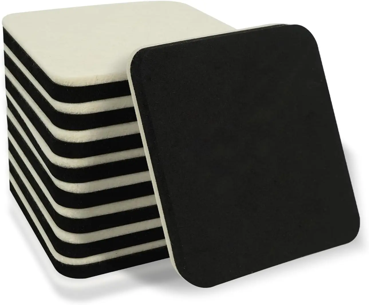 Furniture Sliders 8 count 4 Inch Square Felt Furniture Slider  Heavy Duty Furniture Sliders for Hardwood Floors and Other Hard Surfaces