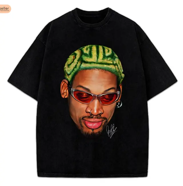 Dennis Rodman Zig Zag Green Hair Rodzilla Hollywood 90's Vintage