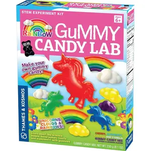 Rainbow Gummy Candy Lab - Unicorns, Clouds & Rainbows! Sweet Science STEM Experiment Kit, Make Your Own Gummy Candies in Cool Shapes & Colors