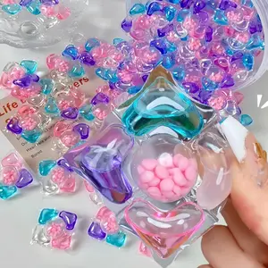 5-in-1 Laundry Pods, 50pcs/120pcs Fragrance Boosting Laundry Pods, 💐 Long-lasting Fresh Scent 👕✨ Eco-friendly Lods, Laundry Beads, Laundry Detergent, Fabric Softener, Powerful Stain Removal, Antibacterial and Anti-mite, Cleans and Leaves Fragrance