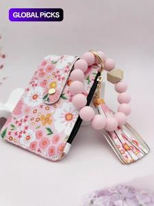 women's boho style beaded & tassel charms keychain with flower pattern wallet, bag essentials, gifts for girlfriend, cute fall trendy keychain, chic gorgeous keychain for key & bag decor, mother's day gifts, gift set for mothers, gifts for her