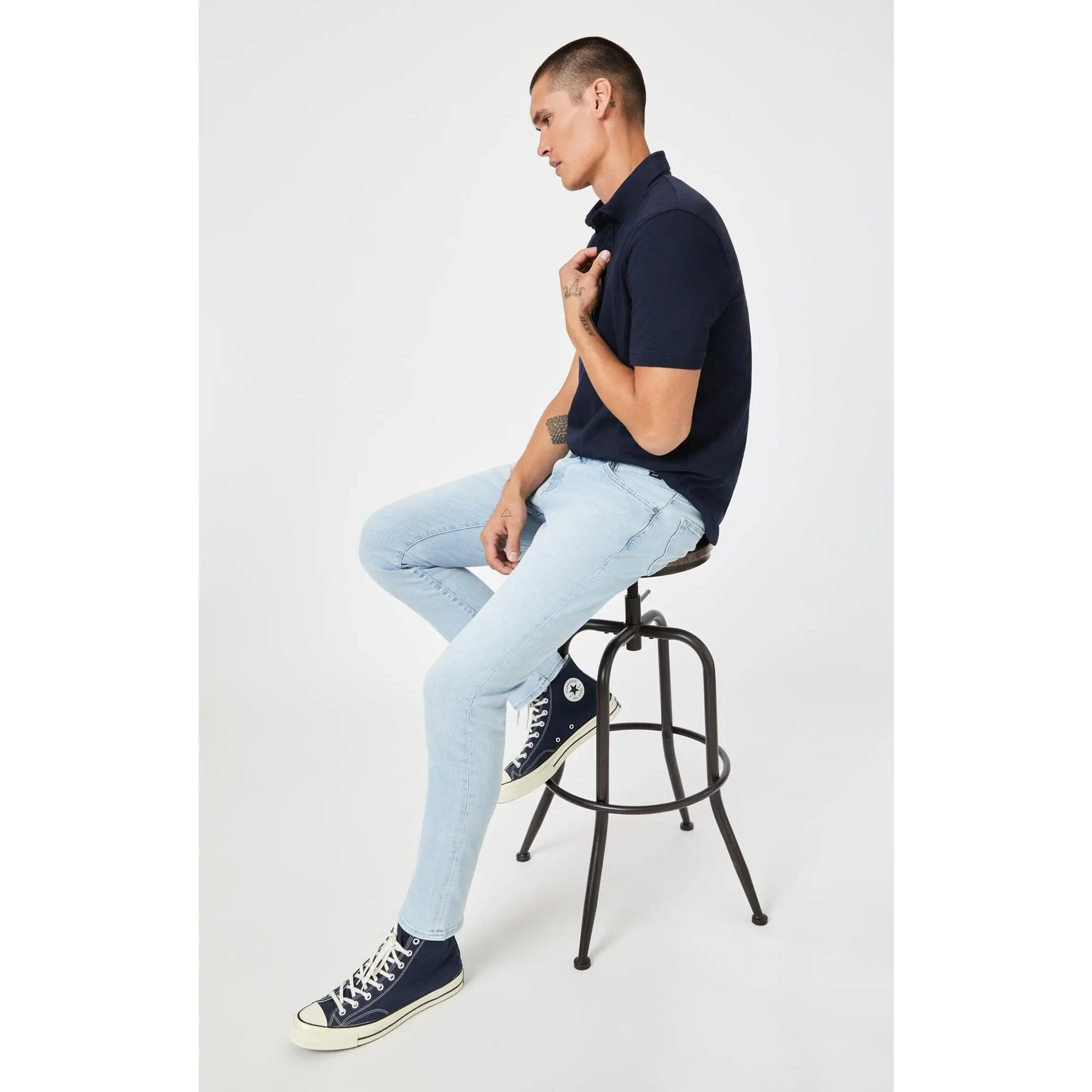 Women's Jake Slim-Fit Denim Jeans - Vintage Washed, Bleached Tonal, Organic Cotton Light Bottoms, Slim Fit Jeans, Bleached Jeans, Button, Organic Jeans